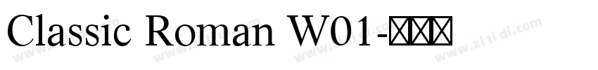 Classic Roman W01字体转换